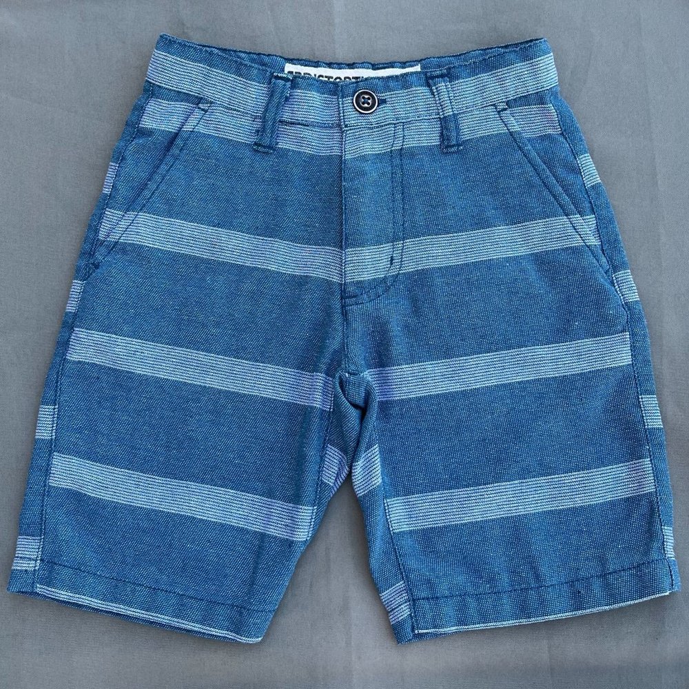 Distortion Teal Striped Shorts Boys Size 4